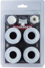 Биметаллический радиатор Rommer 1/2 монтажный комплект 7 в 1 (RAL9016) без кронштейнов