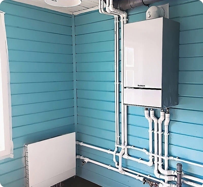 Монтаж газового котла Buderus Logamax Plus GB172 35 i