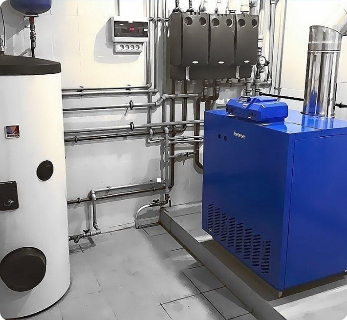 Монтаж системы отопления дома 600 кв.м. в Ленинском районе