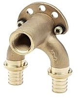 Rehau Проточный настенный угольник 16/16-Rp 1/2 короткий RX  