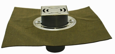 HL 3100TH Трап для балконов и террас с полимербитумным полотном, с вертикальным выпуском DN/75/110