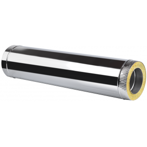 Сэндвич дымоход Дымофф Труба сэндвич 330*250 AISI430 0.5мм/AISI409 1мм L-1м