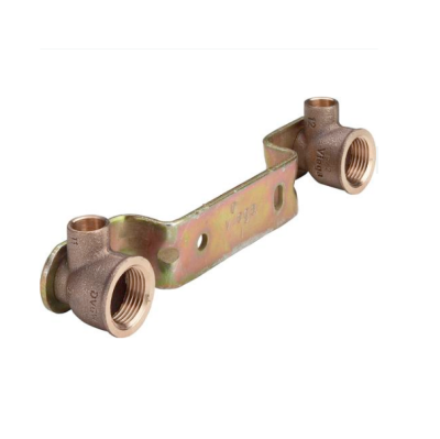 Viega Водорозетка двойная пайка 12х1/2 150, бронза, на рельефной планке из оцинк.стали