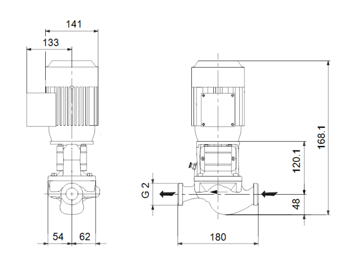 Циркуляционный насос Grundfos TP 32-50/2-A-O-A-BQBE 1X230 50HZ  