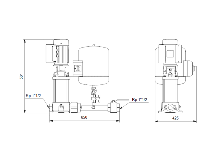 Насос для повышения давления Grundfos Hydro Solo E CRE 10-1 HQQE