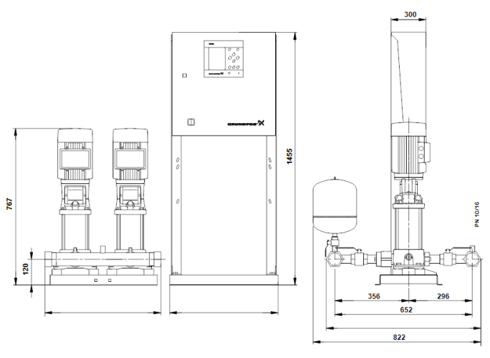 Насос для повышения давления Grundfos HYDRO MPC-F 2CR3-15  