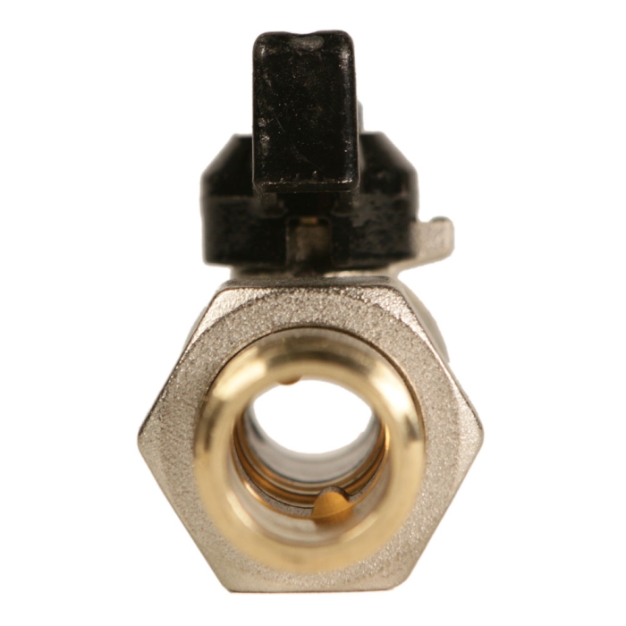 Rubinetterie Bresciane Полнопроходной латунный шаровый кран американка ВН/НАР резьба 1/2, бабочка  