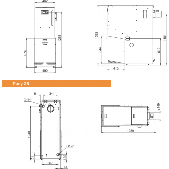 Пеллетный котёл Zota PONY 25  