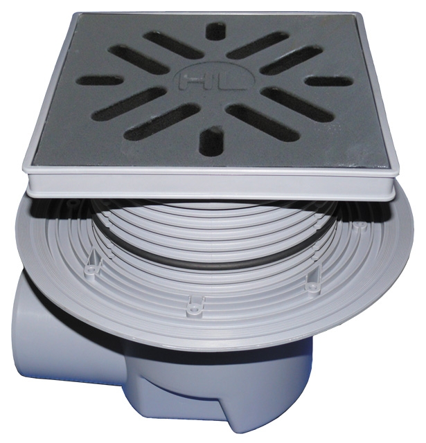 HL 615W Дворовый трап с сифоном (гориз. выпуск) макс. нагрузка 5-7 тонн  