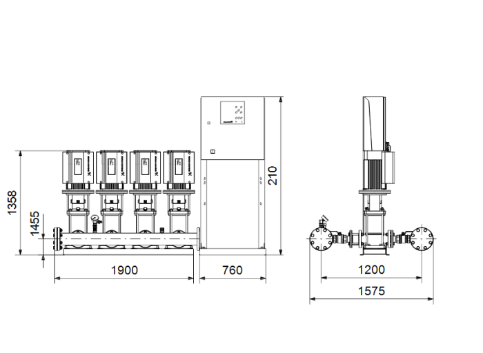 Насос для повышения давления Grundfos Hydro MPC-E 4 CRE90-2-2 50/60Hz RUS  