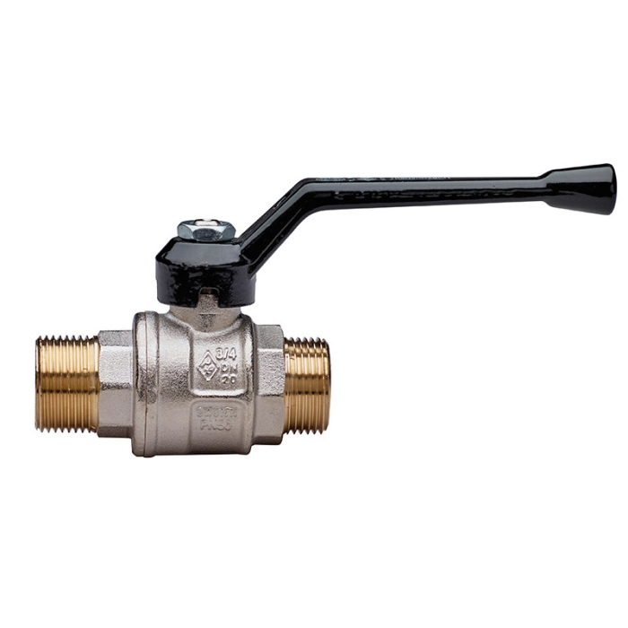 Rubinetterie Bresciane PN50 1"1/4 нар/нар резьба(латунный, алюминиевая рукоятка)  