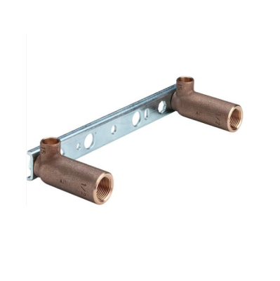 Viega Водорозетка двойная пайка 15х1/2 150-200мм, h=65 на плоской планке из оц.стали