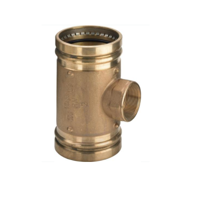 Viega Тройник пресс-В 88.9х3/4х88.9 бронза стопорным кольцом