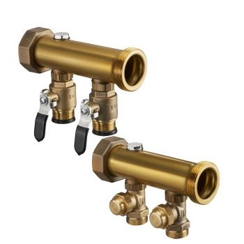 Коллектор Oventrop Латунная распределительная гребенка Multidis SFI для 5 контуров