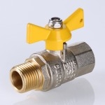 Valtec Кран шар. газ. VALGAS, рукоятка бабочка 1/2 вн.-нар.  