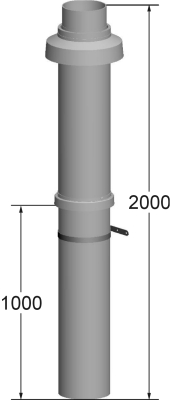 Wolf Дымоход Концентрический проход через кровлю DN160/186, полиэтилен, цвет черный, без притока воз