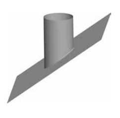 Wolf Дымоход Универсальный колпак DN186, чёрный 25-45°, с гибким фартуком