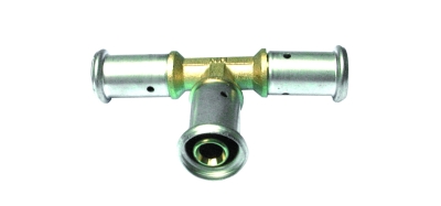 Henco Тройник равнопроходный, латунь пресс, 16x16x16