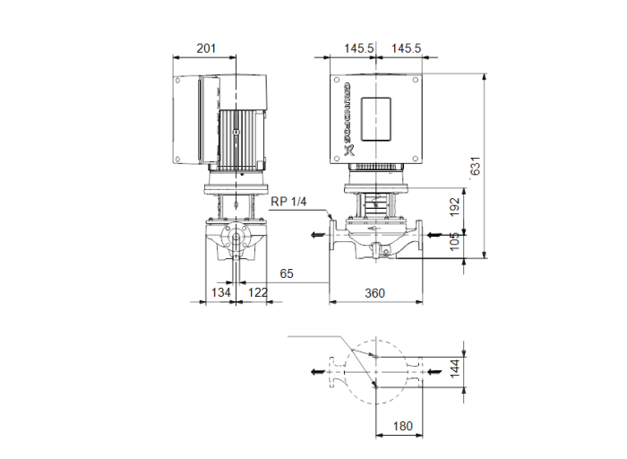   Циркуляционный насос Grundfos TPE 65-210/2-S-A-F-A-BAQE 3X400 50HZ  