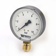 Watts Манометр радиальный 80мм, 0-10 бар 1/2