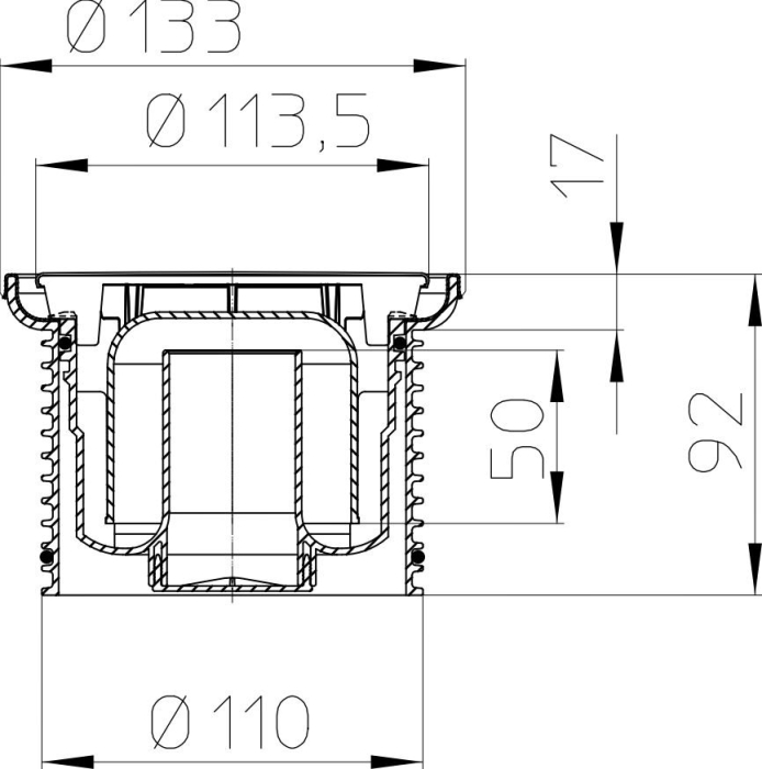 HL 38NНадставной элемент для тарпов высотой 93мм  