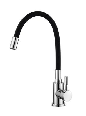 Кран моно WasserZimmer удлиненный 19 см со штутцером ручка флажек DK-3310B
