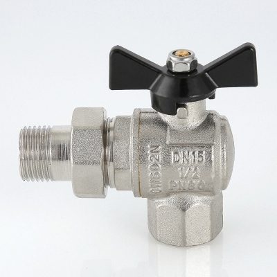 Valtec Кран шар. PERFECT угловой с полусгоном 1/2 вн.-нар.  