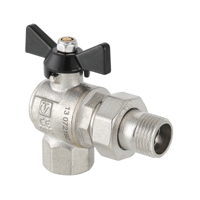 Valtec Кран шар. PERFECT угловой с полусгоном 1/2" вн.-нар.  