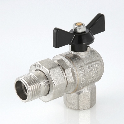 Valtec Кран шар. PERFECT угловой с полусгоном 1/2 вн.-нар.  