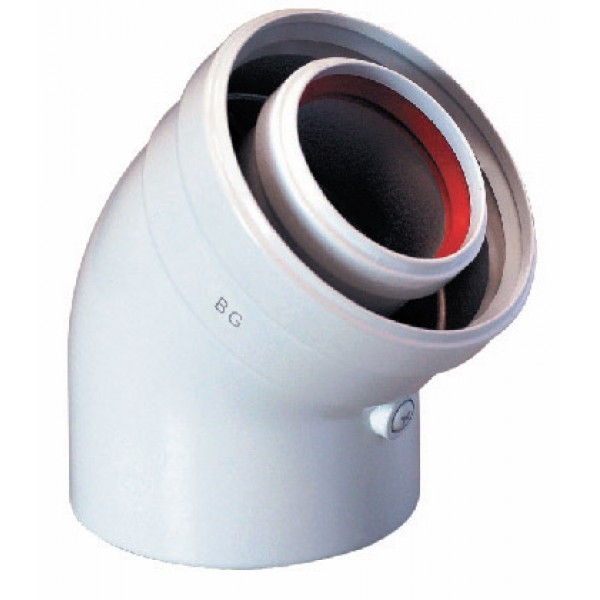 Baxi Коаксиальный отвод 45°, диам. 60/100 мм, MAIN и ECO3 Compact  