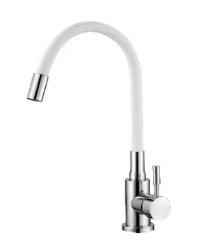 Кран моно WasserZimmer короткий со штутцером ручка флажек DK-3312B