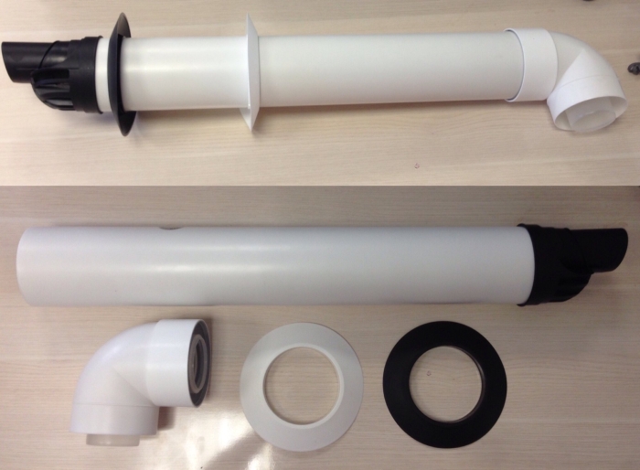 Wolf Дымоход К-т концентрич.горизонт.дымохода DN60/100 для FGB/CGB-2 <QuickFlue> (2651754)  