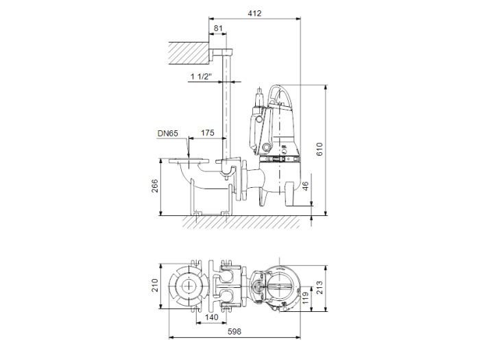 Дренажный насос Grundfos SLV 65.65.09.E.Ex.2.1.502  