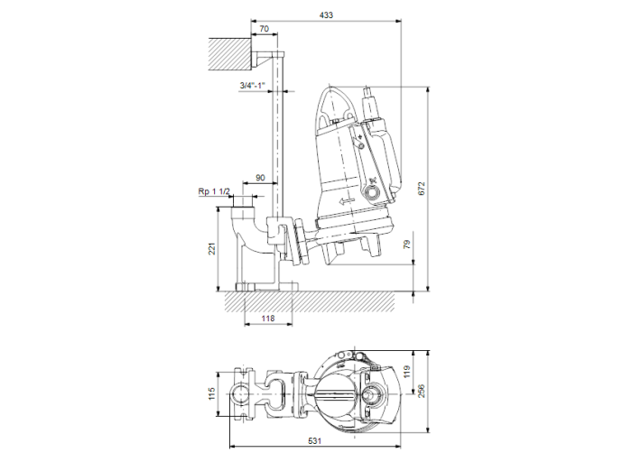 Дренажный насос Grundfos SEG 40.40.E.2.50B  