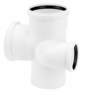 Rehau Крестовина разнопроходная с увел.проходом справа 110/75/110/87°