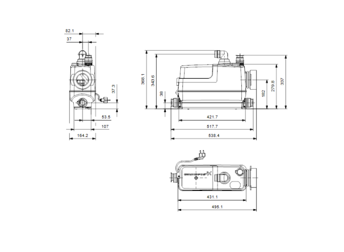 Канализационная установка Grundfos SOLOLIFT2 CWC-3  