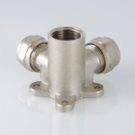 Valtec Водорозетка обжимная проходная 16х1/2"  