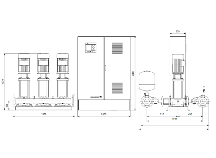 Насос для повышения давления Grundfos Hydro MPC-E 3 CR90-3-2 50/60Hz RUS  