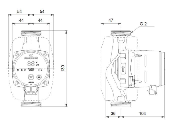 Циркуляционный насос Grundfos ALPHA3 32-80  