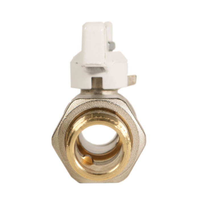 Rubinetterie Bresciane Полнопроходной латунный шаровый кран американка вн/нар резьба 3/4, белая