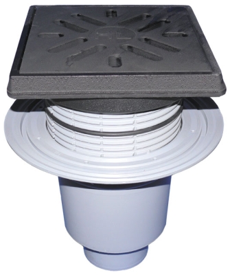 HL 616.1/5 Дворовый трап (вертик. выпуск), макс. нагрузка до 15 тонн, DN160