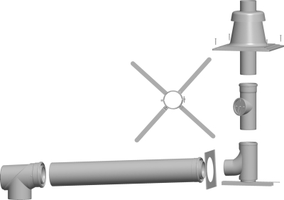 Wolf Дымоход К-т с концентрич. подключением DN110/160 к концентрич. дым. трубе