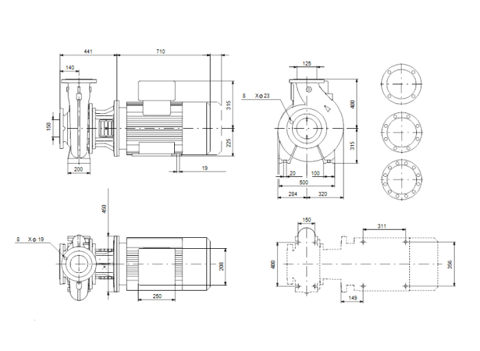   Насос для повышения давления Grundfos NB 125-400/368 AF2ABAQE  