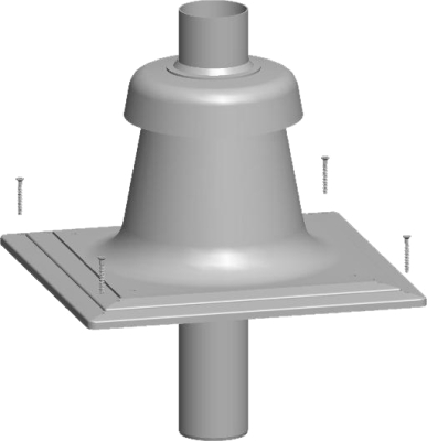 Wolf Дымоход Колпак DN80 на шахту, пластмасса с оконечником, стойким к УФ-излучению