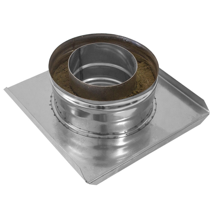 Элемент для монтажа дымохода Дымофф Монтажная площадка 330*250 AISI430 0.5мм/AISI409 1мм  
