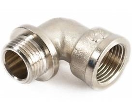 Stout Угольник НВ никелированный 3/8"  