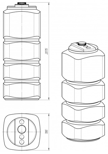 Ёмкость для топлива Экопром L 1000л oil  