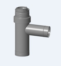 Wolf Дымоход Наружный тройник DN110 / 160, DN80 / 125 подключение к котлу