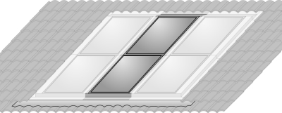 Wolf Принадлежность Одинарный комплект расширения для монтажа внутри кровли в два ряда, для 2 коллек