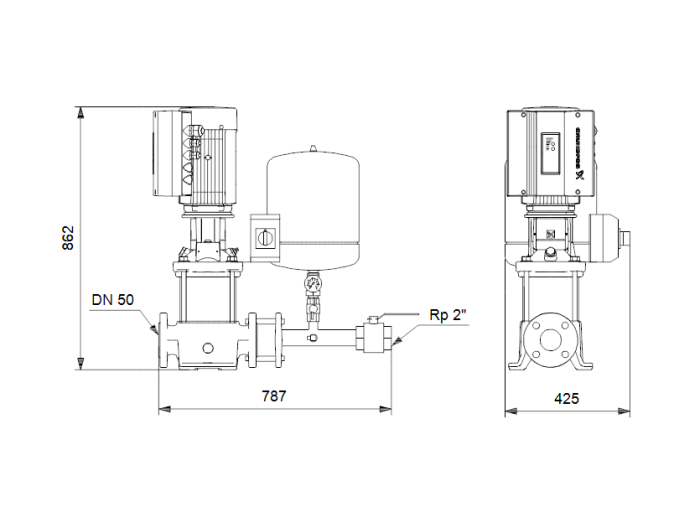 Насос для повышения давления Grundfos Hydro Solo E CRE 20-3 HQQE